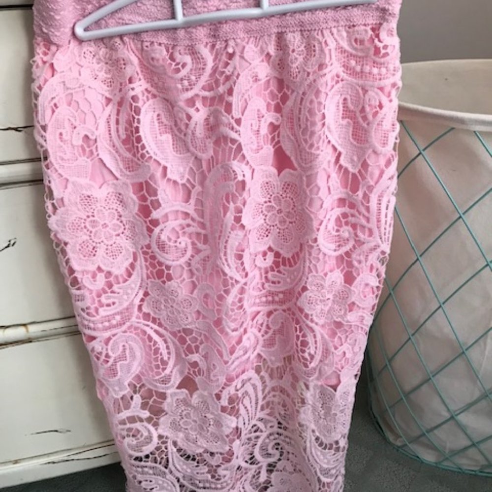 Pink Lace Skirt